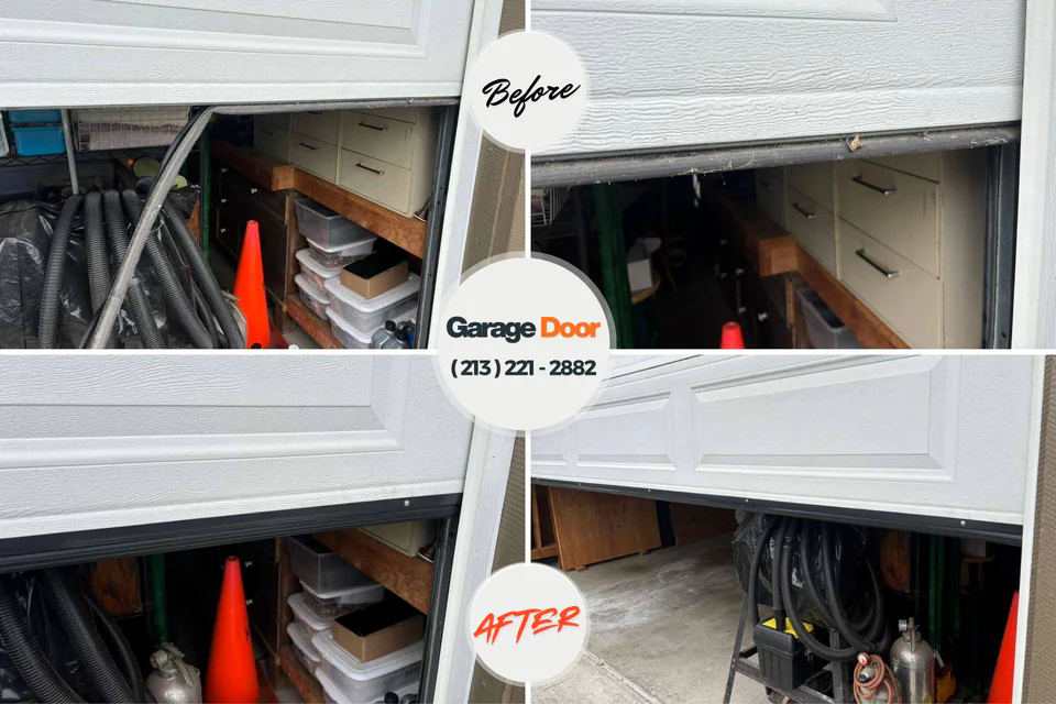 Before and after: garage door repair Oakmont, PA